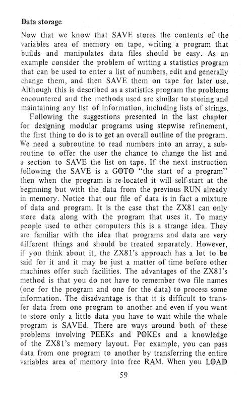 The Art of Programming the 16K ZX81 - Page 59
