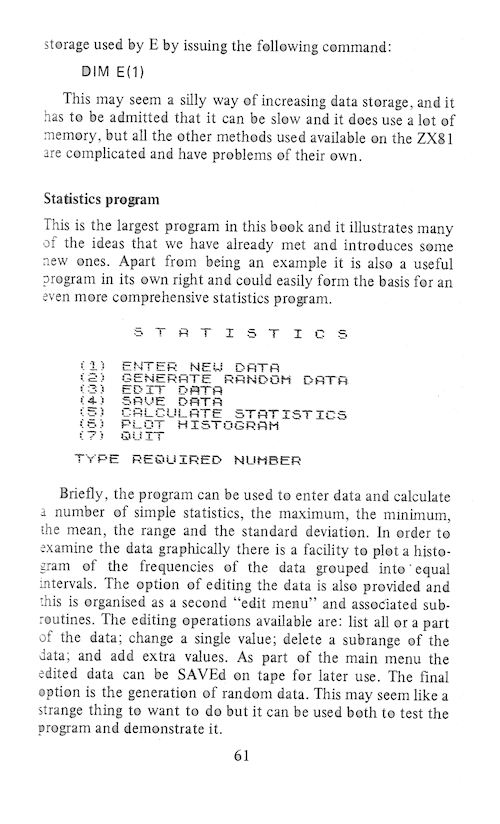 The Art of Programming the 16K ZX81 - Page 61