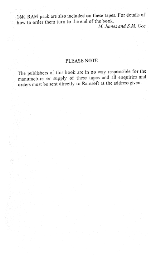 The Art of Programming the 16K ZX81 - Preface 2