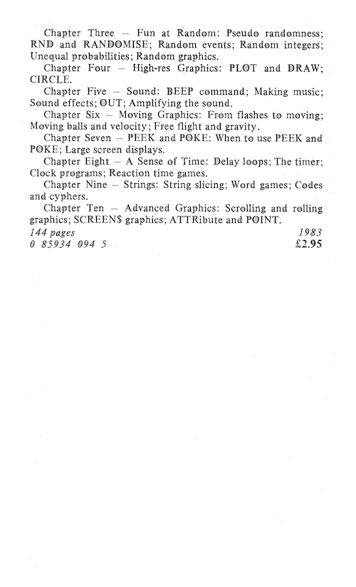 The Art of Programming the 16K ZX81 - Cassette Tapes 2