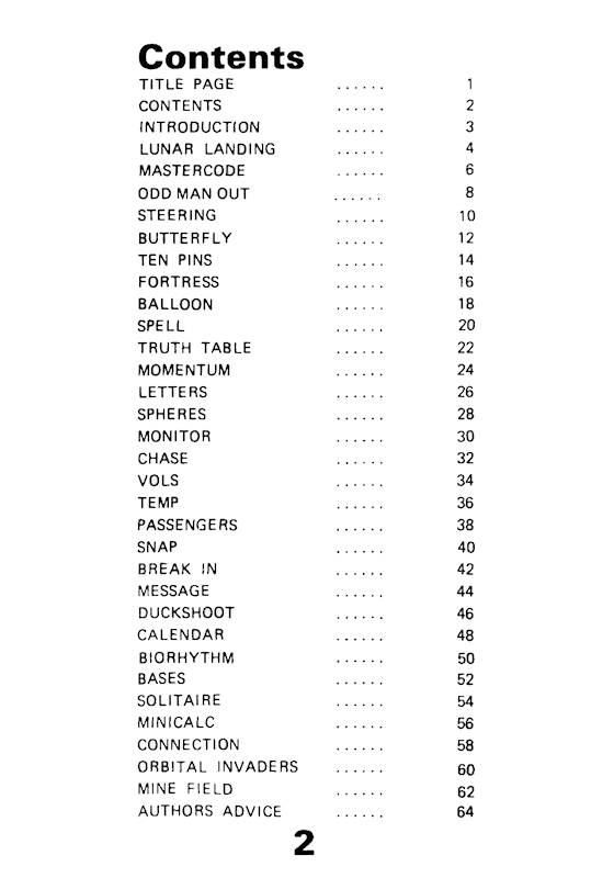 30 Programs For The ZX81 - Page 2