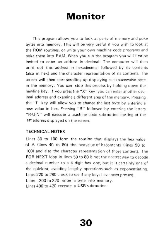 30 Programs For The ZX81 - Page 30