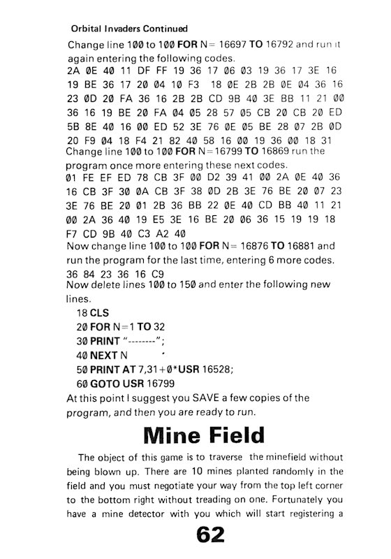 30 Programs For The ZX81 - Page 62