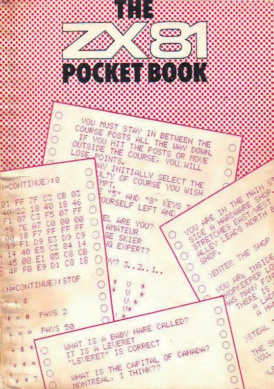 The ZX81 Pocket Book - Front Cover